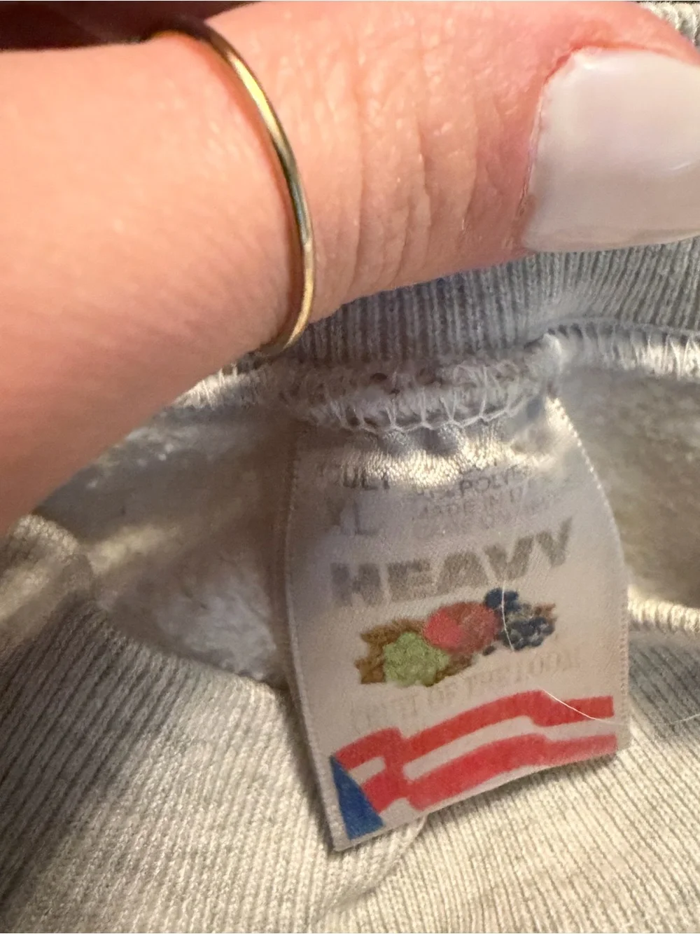 KU Jayhawk Vintage Embroidered Gray Crewneck Sweatshirt - Picture 2 of 3